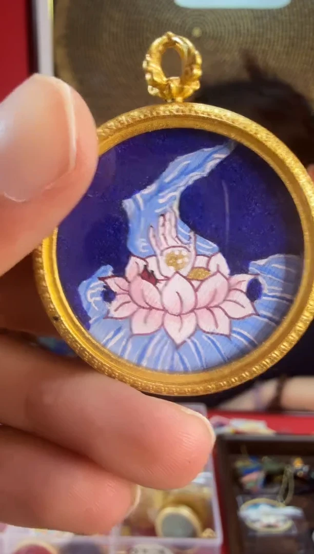 吊坠金刚萨埵-热贡纯手绘唐卡