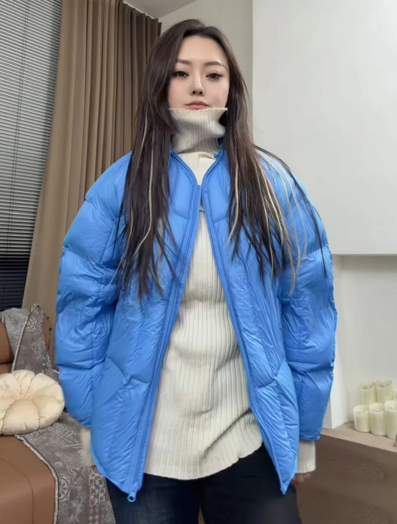 museguhui/木色古汇85106#纯色面包宽松轻盈款百搭气质时尚羽绒服