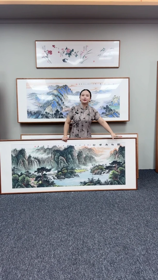 国画福地朝晖210*80手写手绘作品