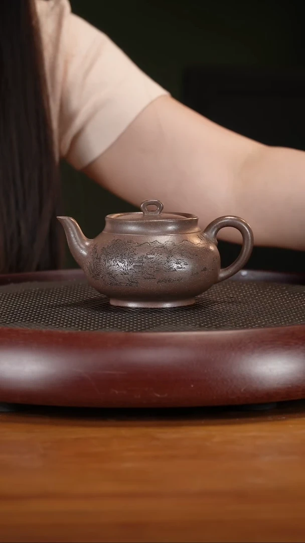 茶壶紫砂16LCHSJH思源 自然砂260cc