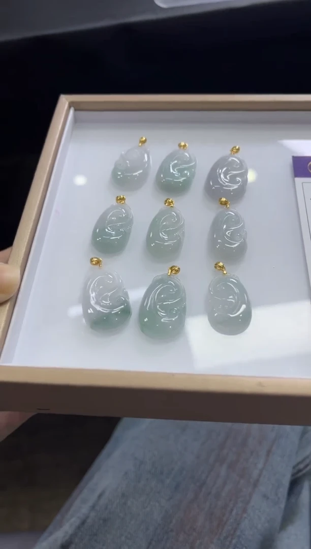 颈饰银S925镶嵌翡翠E14/多样性发一件/配绳子