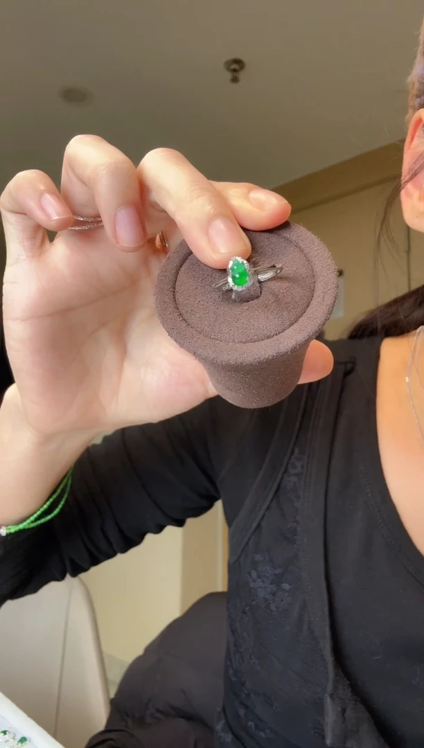 【闪购商品】翡翠戒指银S925镶嵌葫芦戒指