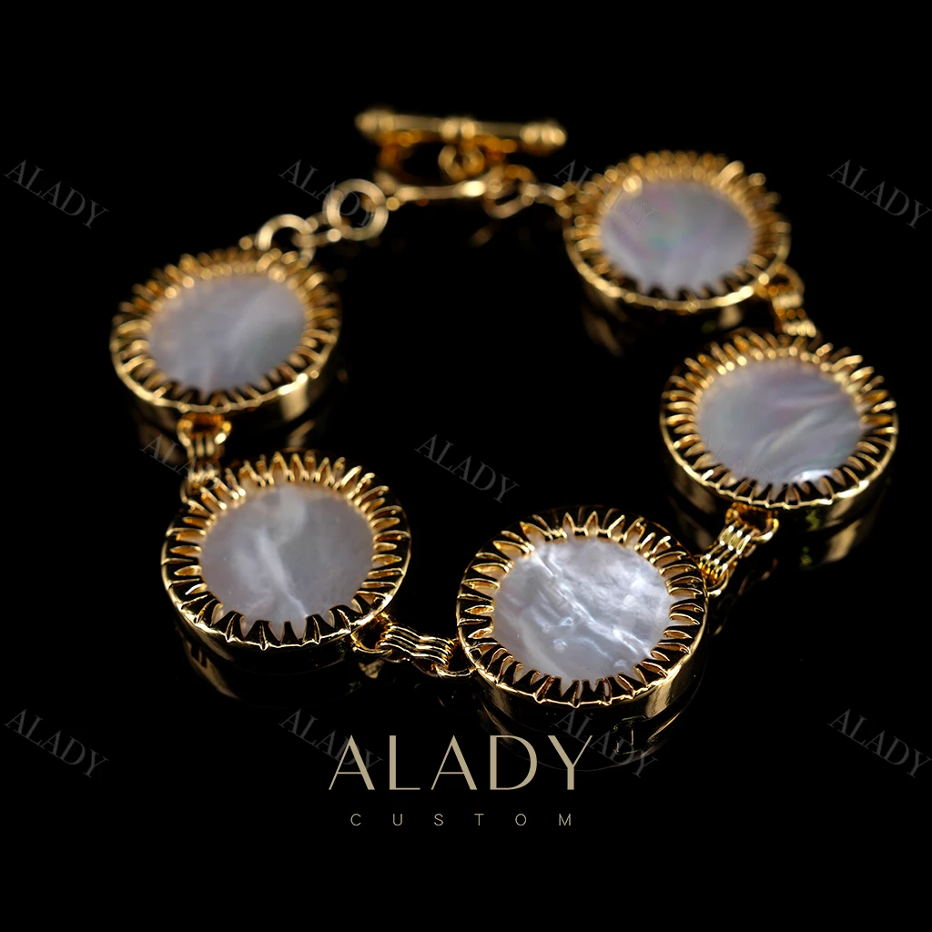 合金手链 【圆贝子】轻奢法式优雅叠带手链