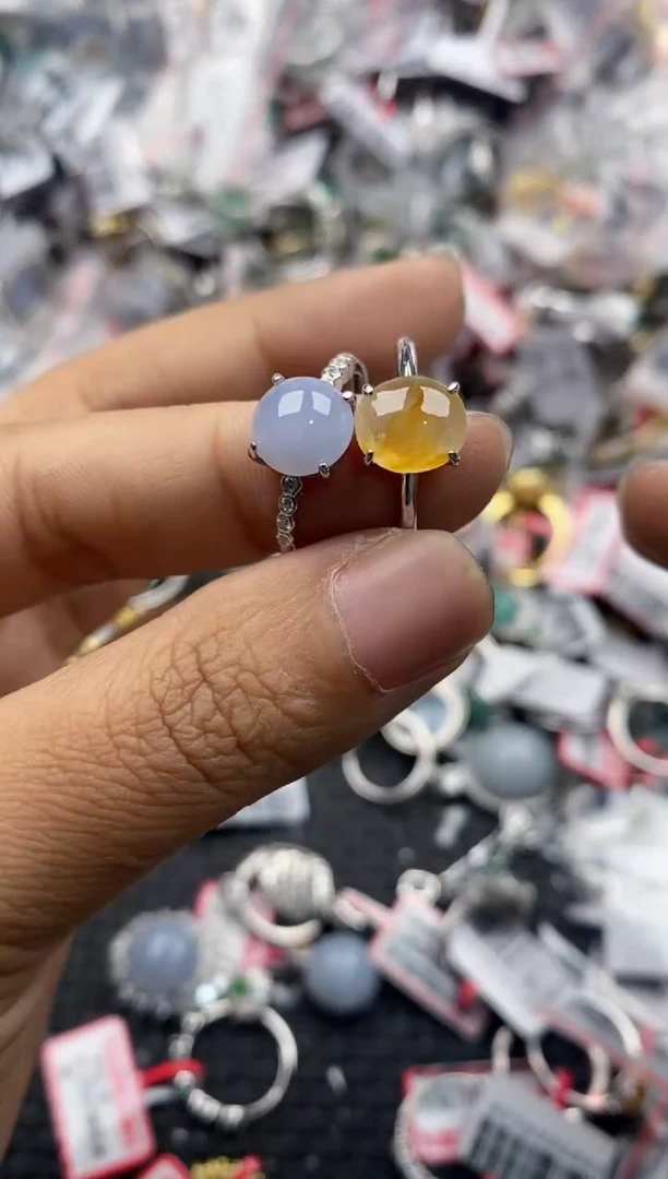 银S925镶嵌戒指翡翠888---10