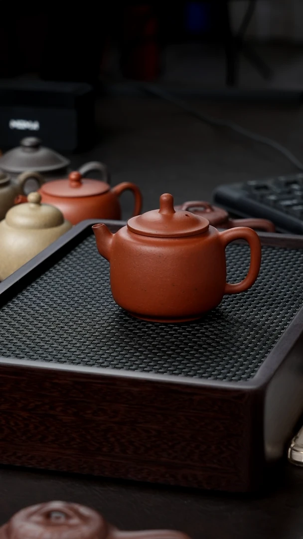 茶壶紫砂捷****舍红泥墨林微瑕半手120