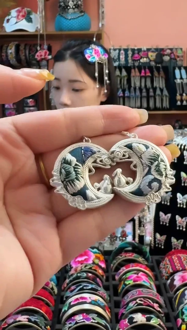 织绣艺枝独绣老绣饰品33