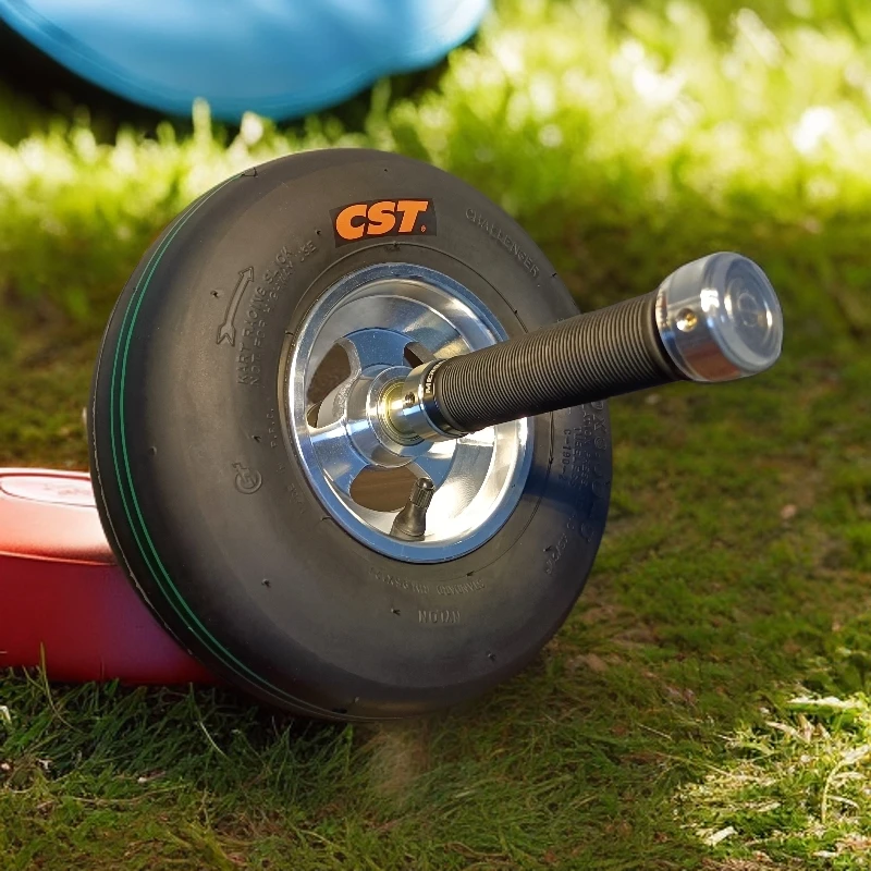 高端腹肌轮，正新真空胎，铝合金轮毂，直径27厘米，304不锈钢手柄