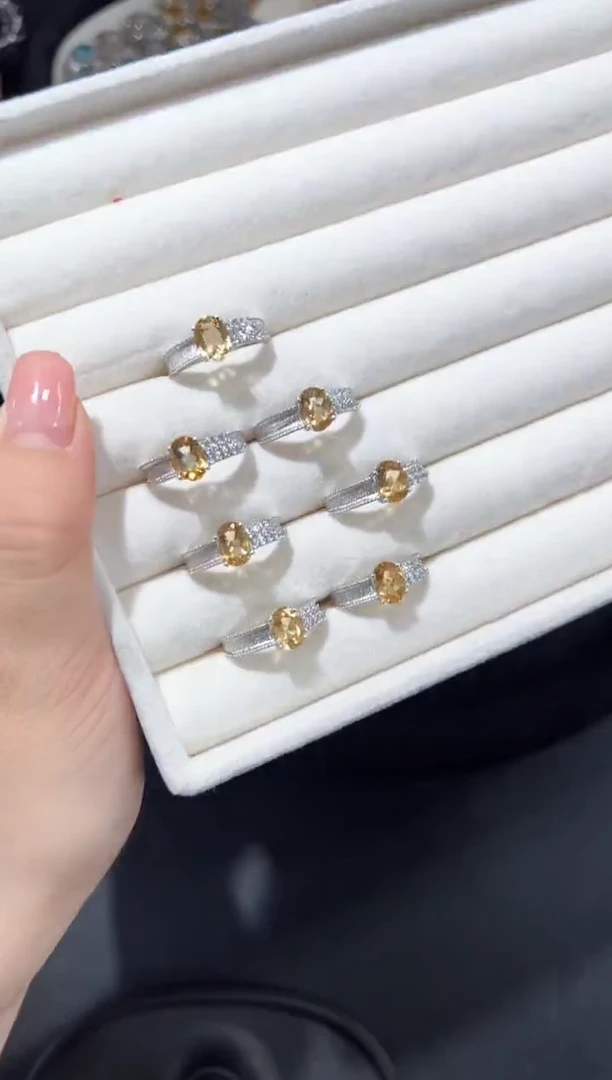 银S925镶嵌戒指水晶61m多样性发其一【1个】