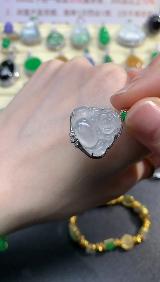 翡翠18K金镶嵌吊坠(不含链)吊坠|1500+150