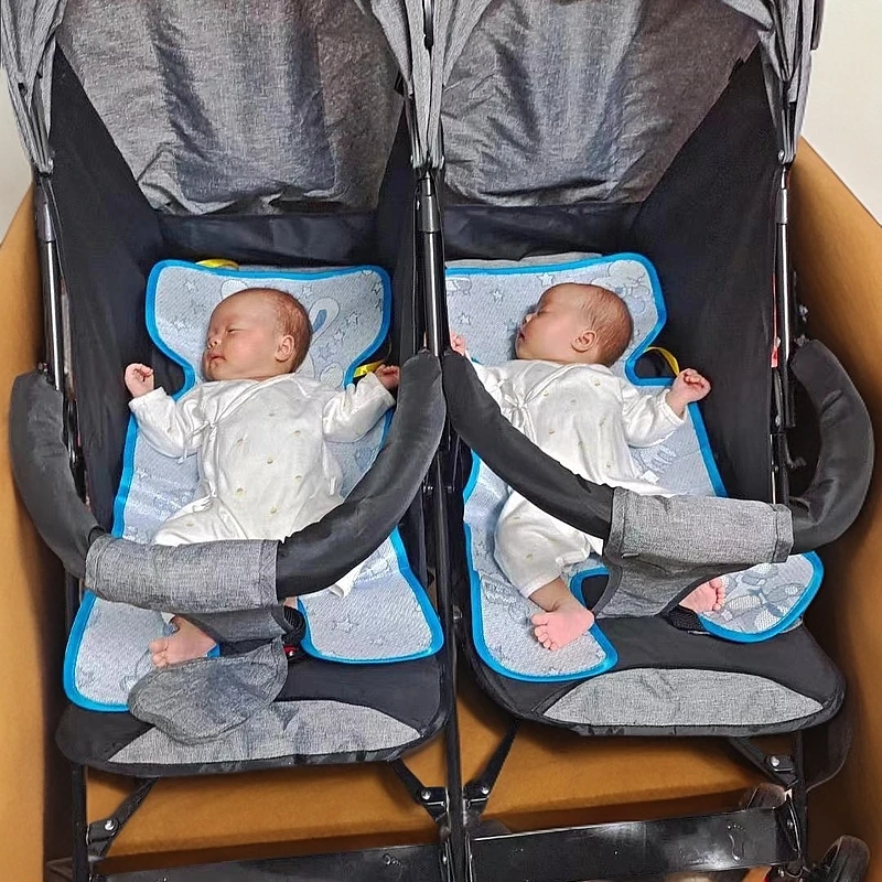 双胞胎婴儿推车轻便折叠babystrollers双人避震婴儿车可进电梯