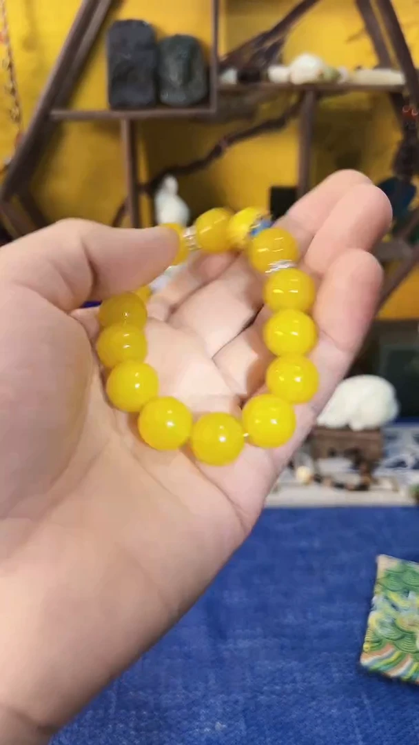 【闪购商品】和田玉（黄玉）挂件未镶嵌黄玉 单圈 （飞铃文玩）