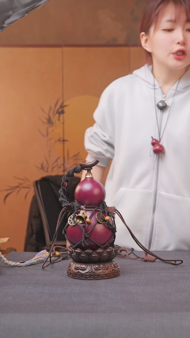 840号链接精品大漆葫芦现货现发[一物一拍]不包含莲花底座
