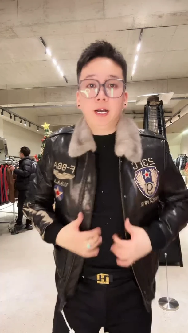 48码（125斤内）内里水貂真皮夹克