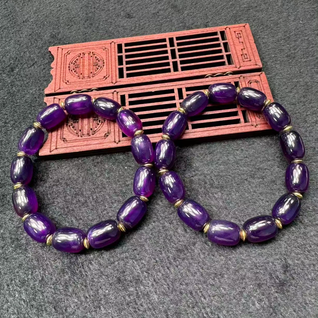 【刘少文】卡10左右紫龙天晶玛瑙手串-MS-J146-多样性只发一件