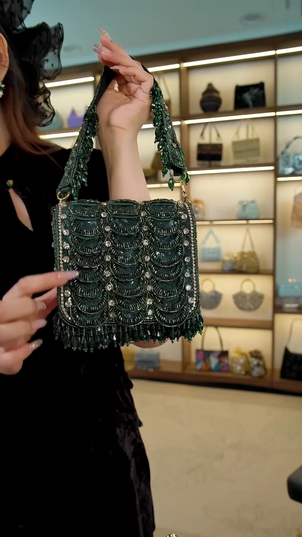 织绣织绣珠绣手提包时尚女神直播间选款