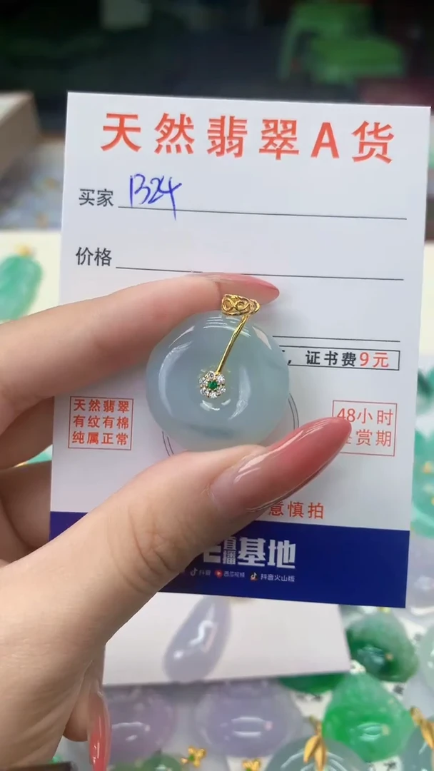 颈饰未镶嵌翡翠天然A货翡翠挂件
