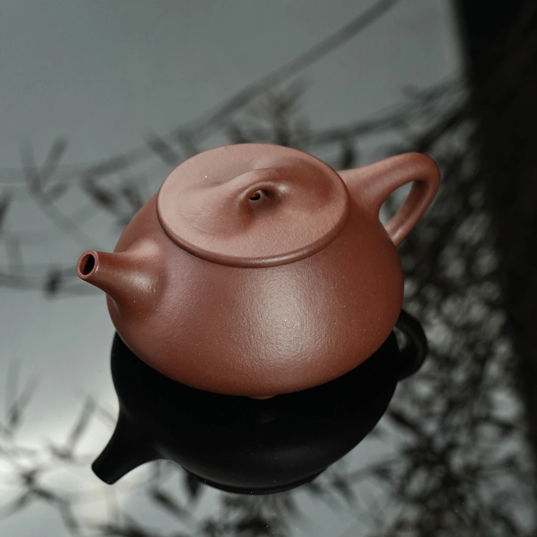 景舟石瓢 紫泥 约220cc 家用茶具茶壶 黄金容量手制壶