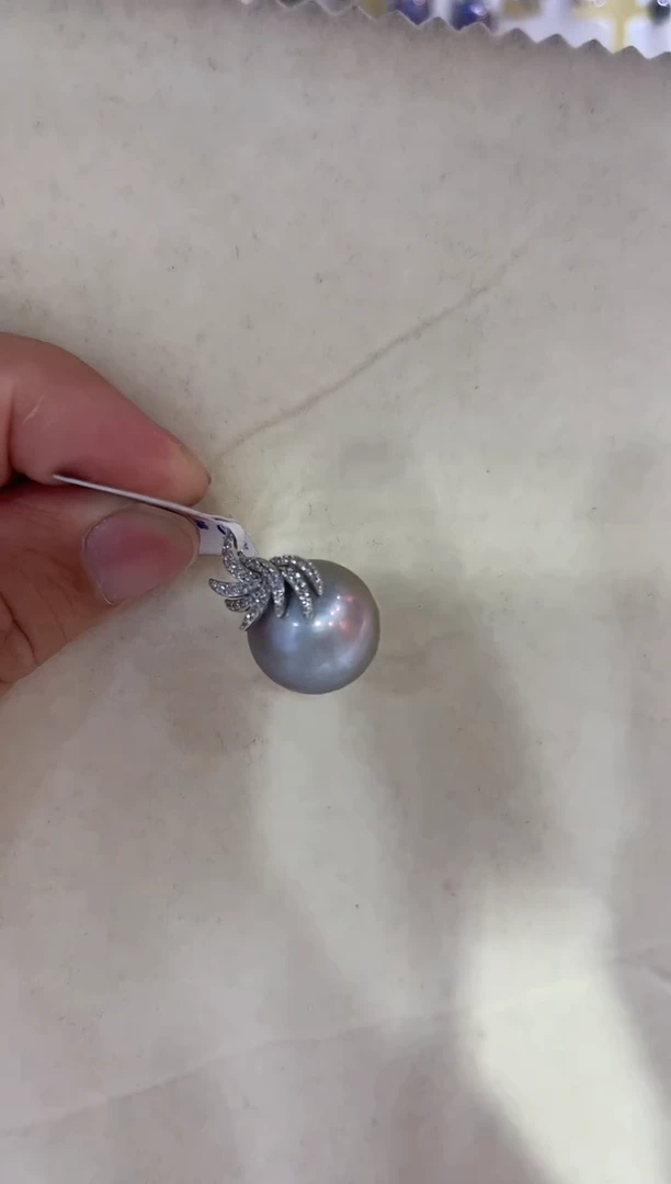 银S925镶嵌拼合珍珠（马贝珠）颈饰清货