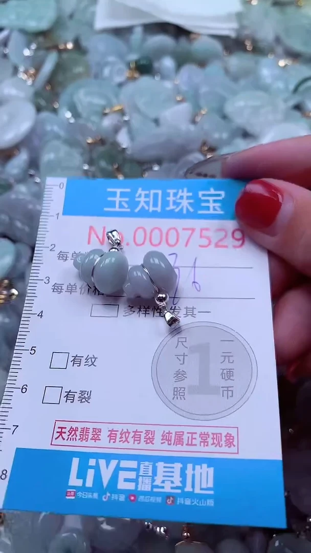 吊坠(不含链)未镶嵌翡翠7529