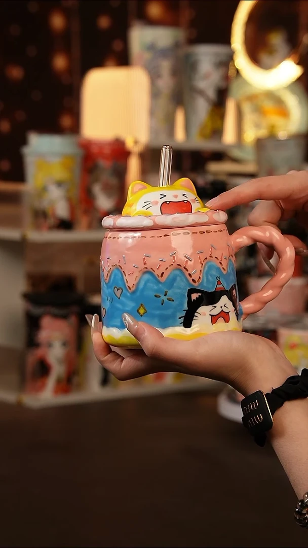 （玉泥）景德镇手工手绘文创陶瓷杯