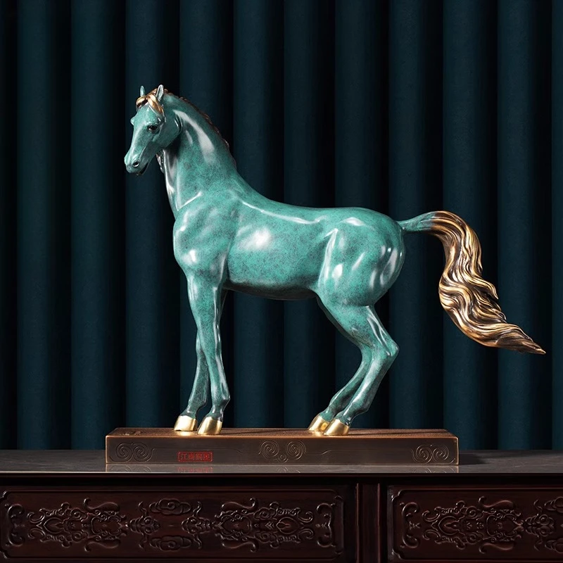 朱炳仁铜八骏马图之绝地家居高档工艺品礼品铜雕马摆件礼物新中式
