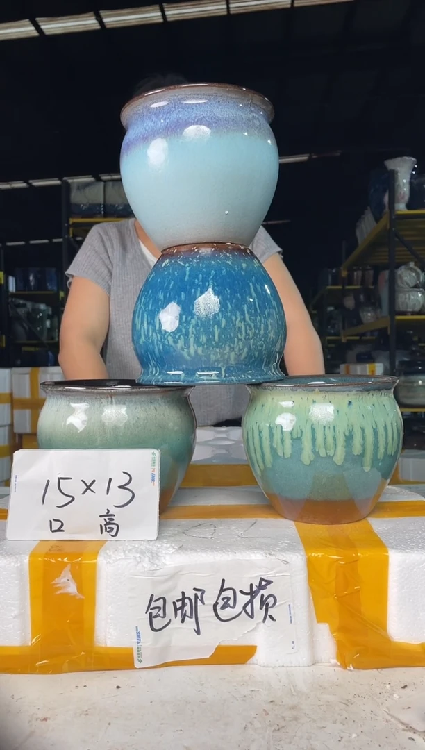 宜兴紫砂粗陶花盆15/13