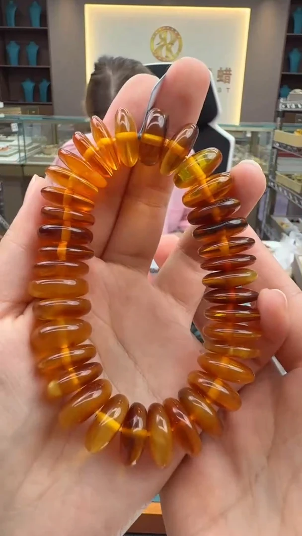 手链琥珀未镶嵌29秒拍号 假一罚三