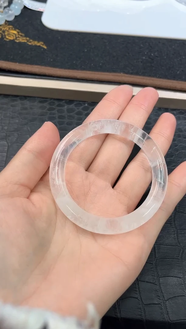 未镶嵌手镯水晶14号白水晶手镯52+圈