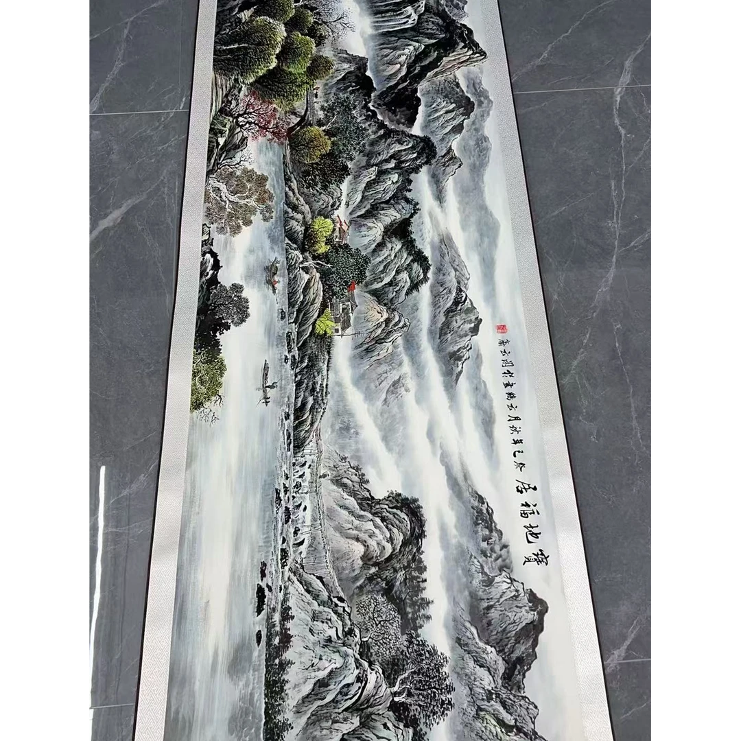 丈二（宝地福居）320*95高清数字还原 复刻 居家装饰挂画