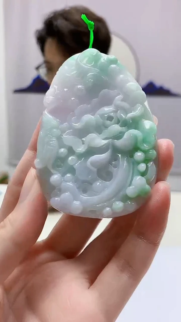 定制翡翠未镶嵌5159zm-毛货挂件36喜上眉梢