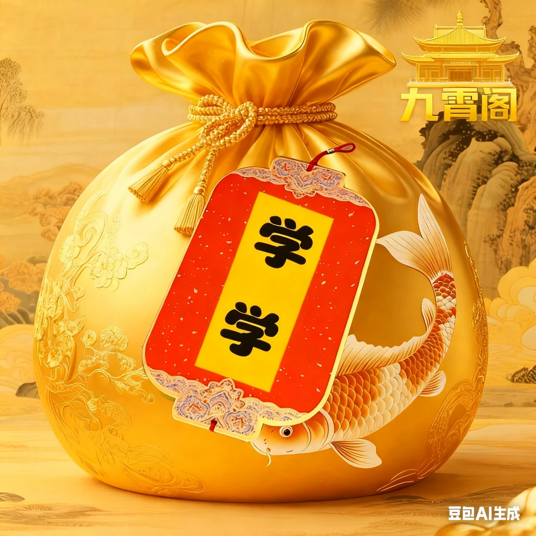 4号学生文昌【九霄阁】手绘生肖挂饰福袋