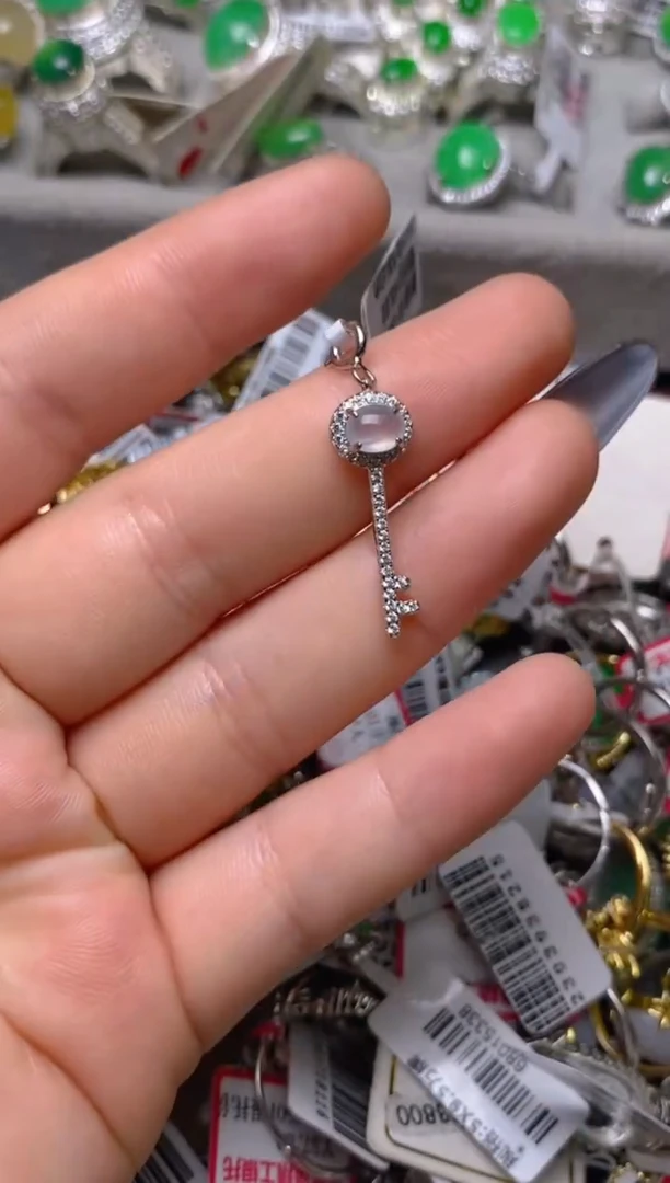 银S925镶嵌戒指翡翠百内无证书