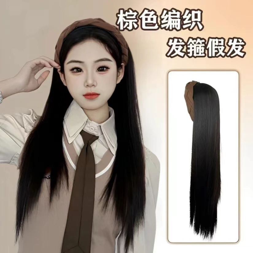 各种款式发箍假发 时尚百搭轻薄透气高颅顶发箍假发厂家直销