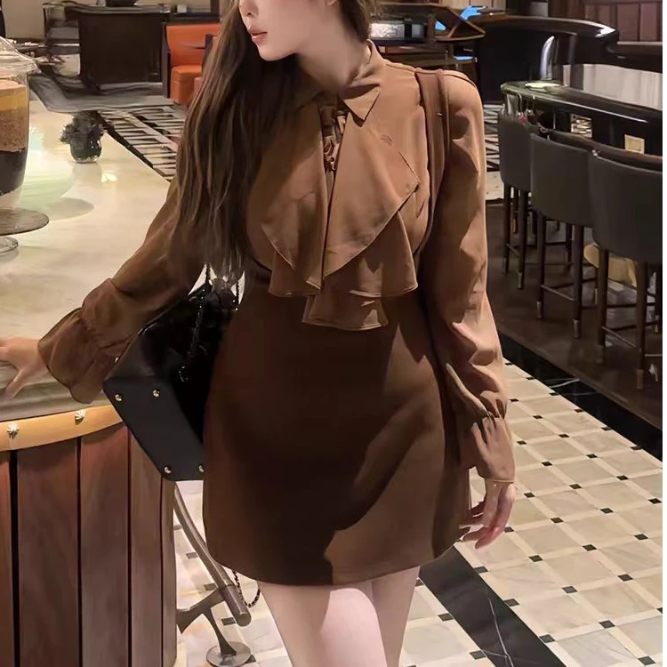 法式温柔风上衣连衣裙两件套#28550