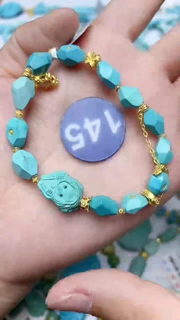 【闪购商品】绿松石手链18K金镶嵌145