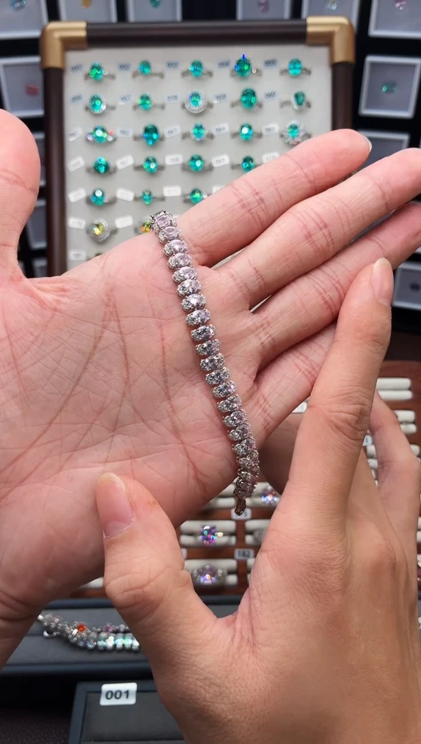 无925银轻奢樱花粉色女神手链