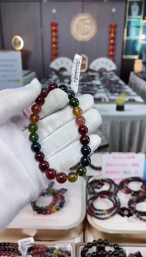 未镶嵌老矿碧玺单圈手串8mm+碧玺（多样性发一条）xion