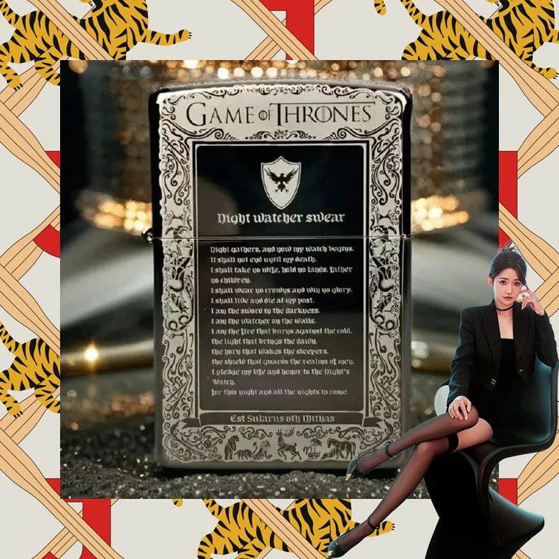 酷骑冰与火权利游戏黄铜收藏防风送男友高颜值加油打火机