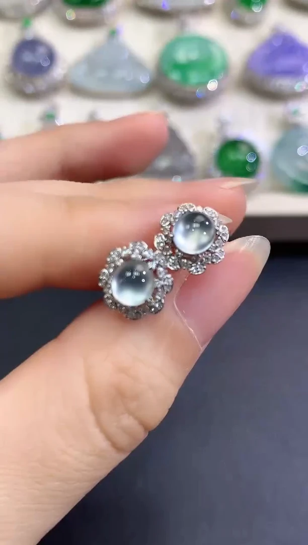 【闪购商品】翡翠耳饰18K金镶嵌B61  多样性一件发货