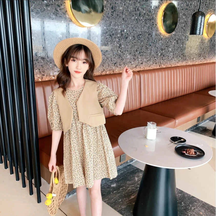 新F6-1012唯女童夏季连衣裙套装(QZ0193）