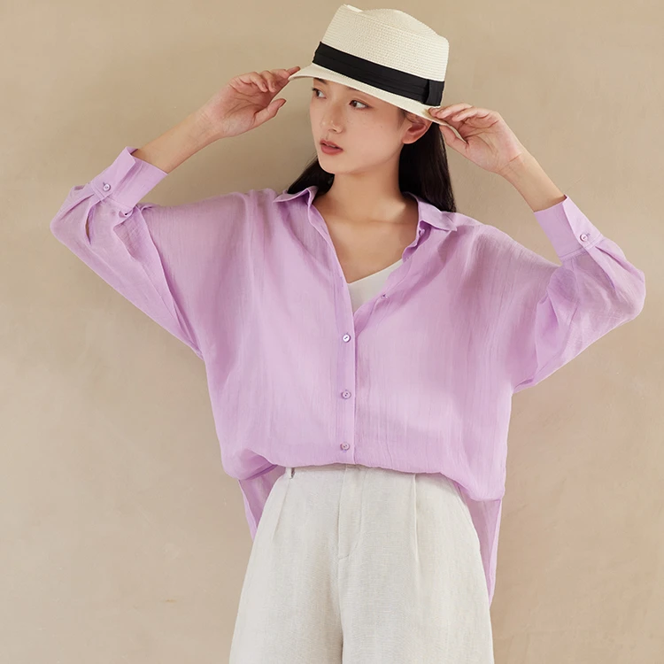 璞宿PUSU 莱赛尔苎麻夏日清透衬衫22730