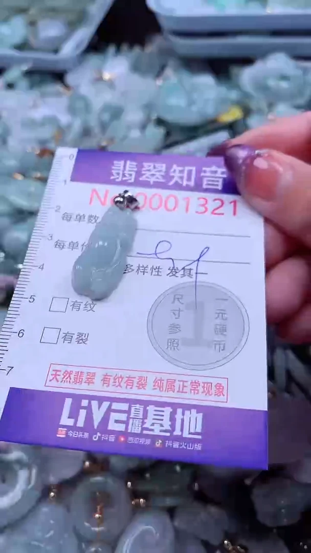 翡翠未镶嵌吊坠(不含链)1321