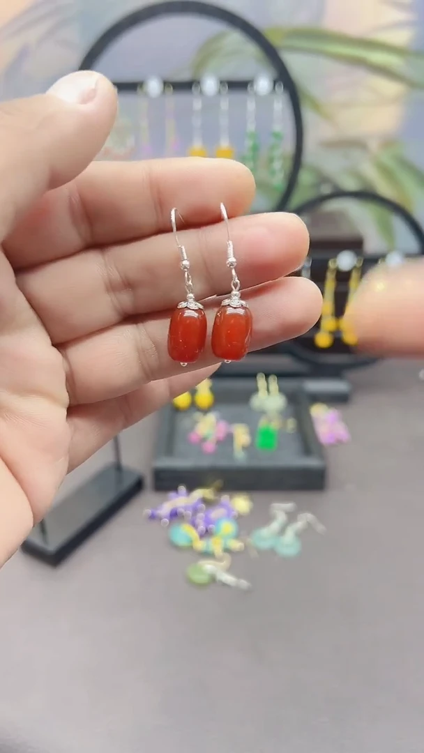 未镶嵌耳饰玛瑙/玉髓301