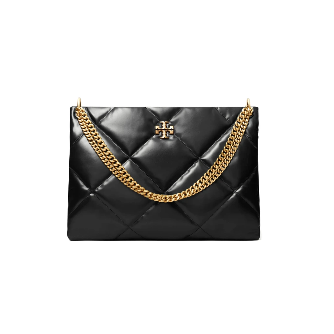 TORY BURCH/汤丽柏琦 Kira菱格绗缝纳帕皮革单肩包 155235-001