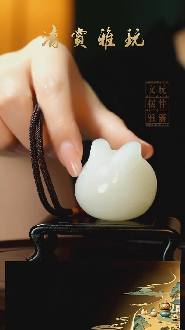 玉《前途似锦》手把件摆件