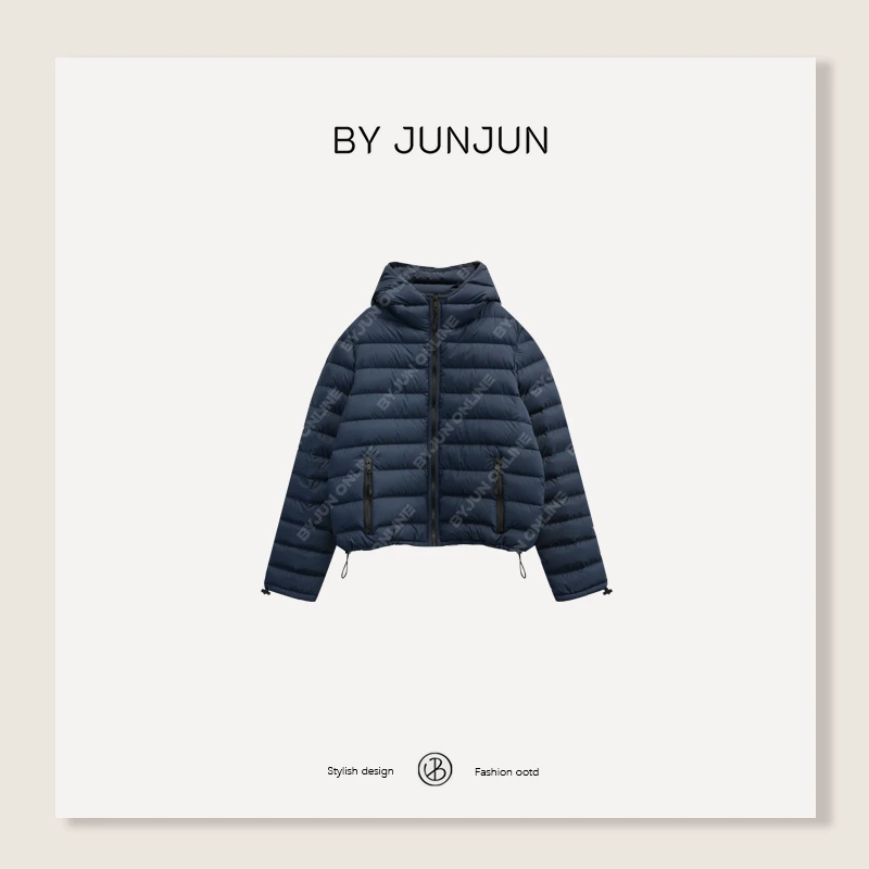 BYJUN冬季 经典型排骨鹅绒服2025新款保暖羽绒外套