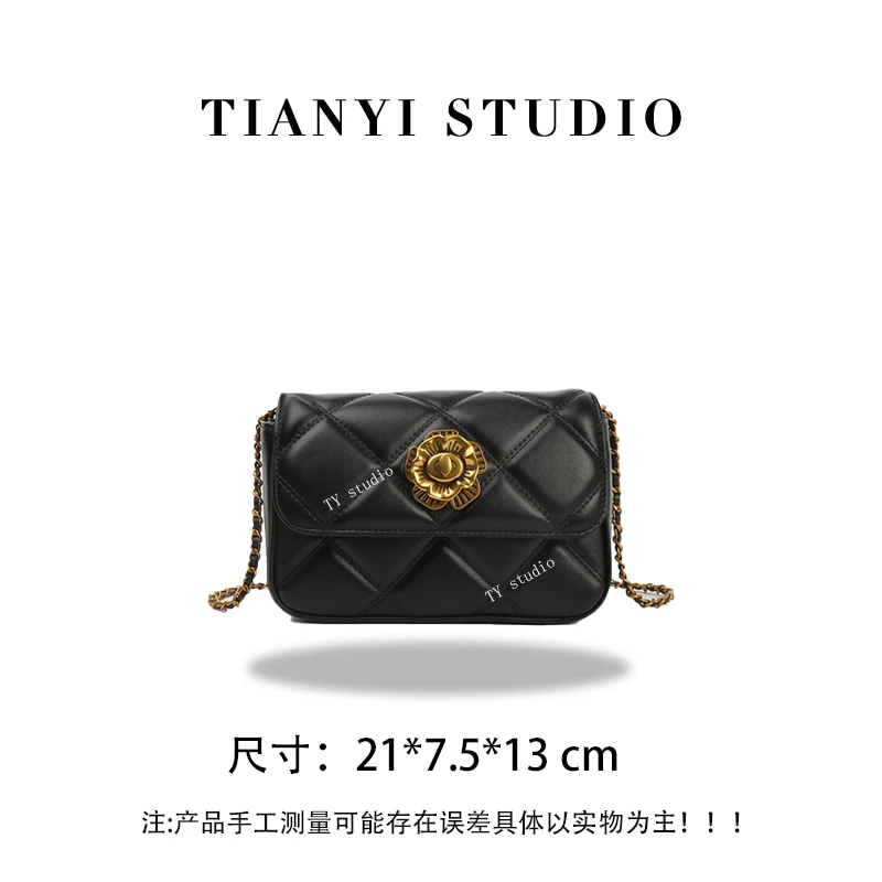 【TY】SKL-Z8283-黑色   轻奢高级单肩斜跨链条通勤女包包