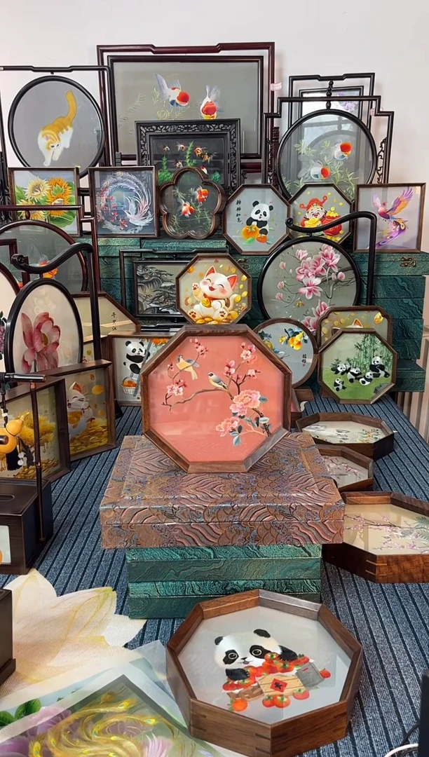 刺绣刺绣双面绣摆件