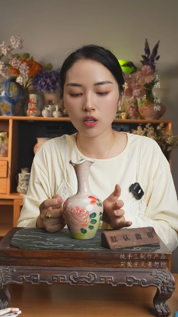 摆件不带花景德镇原创花器手工手作