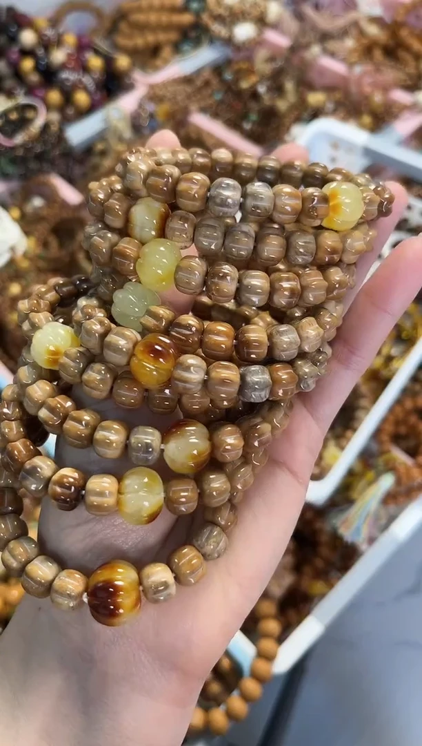 手串库克库克妖花楼兰南瓜手串10mm  多样性发其一